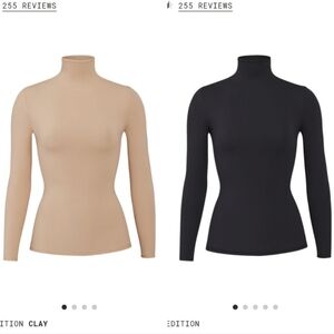 Two SKIMS Turtle Neck Bodysuits